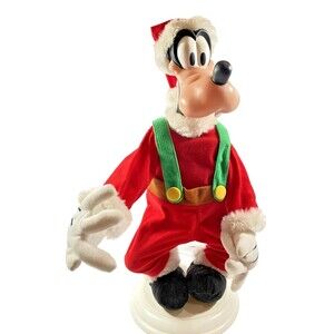 Disney 20"  Animated  Goofy Motion-ette Christmas  Display NO lights READ VIDEO